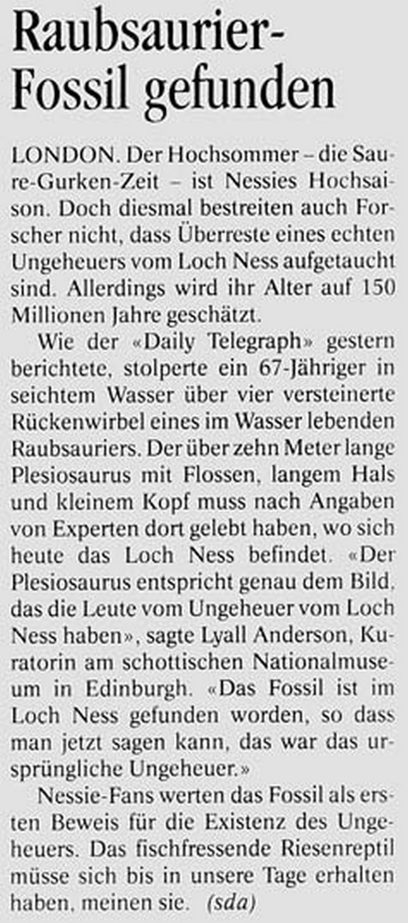 Original Newspaper Article