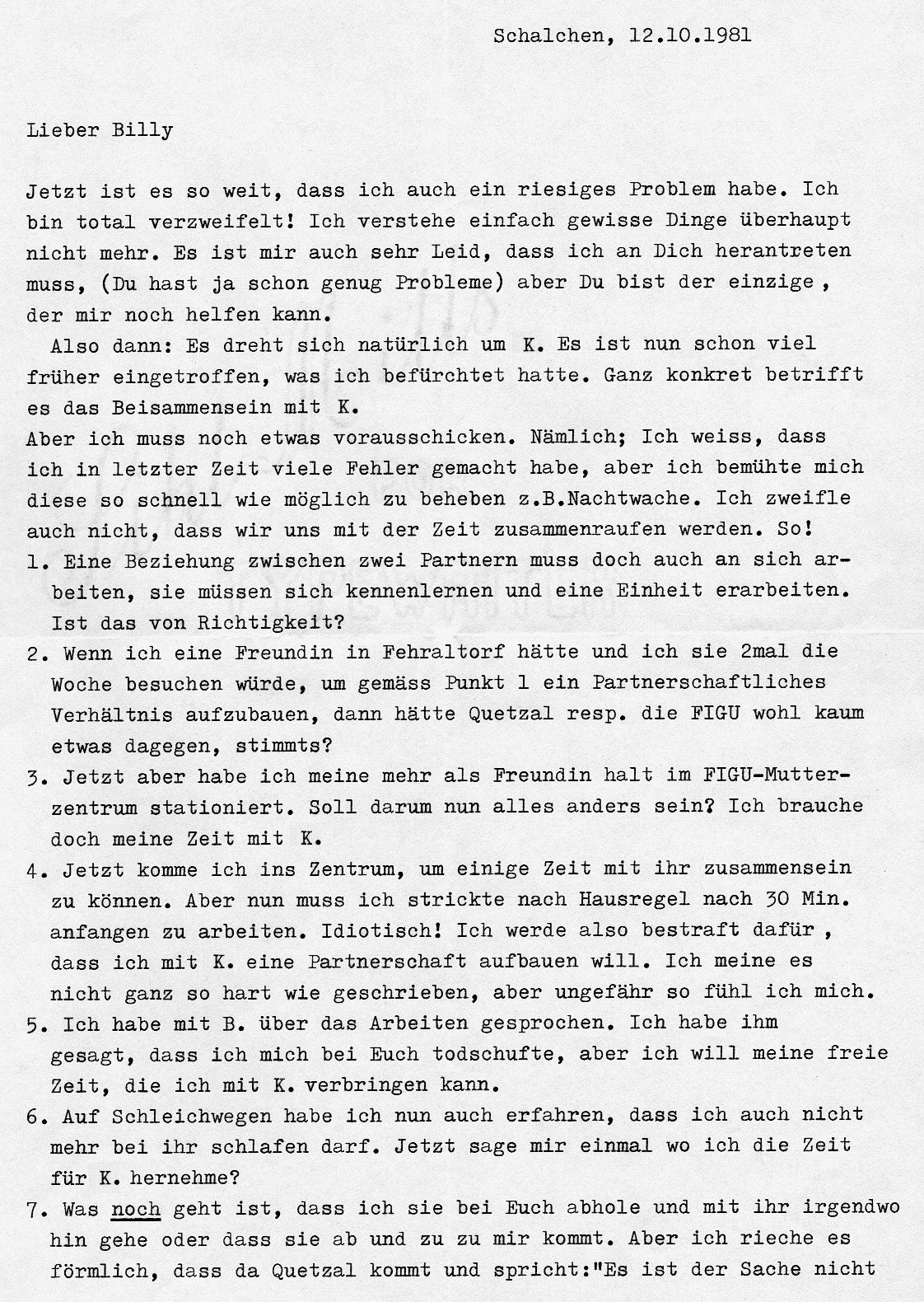 Original Letter – Page 1